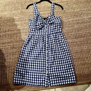 Blue and White plaid or gingham Dress
